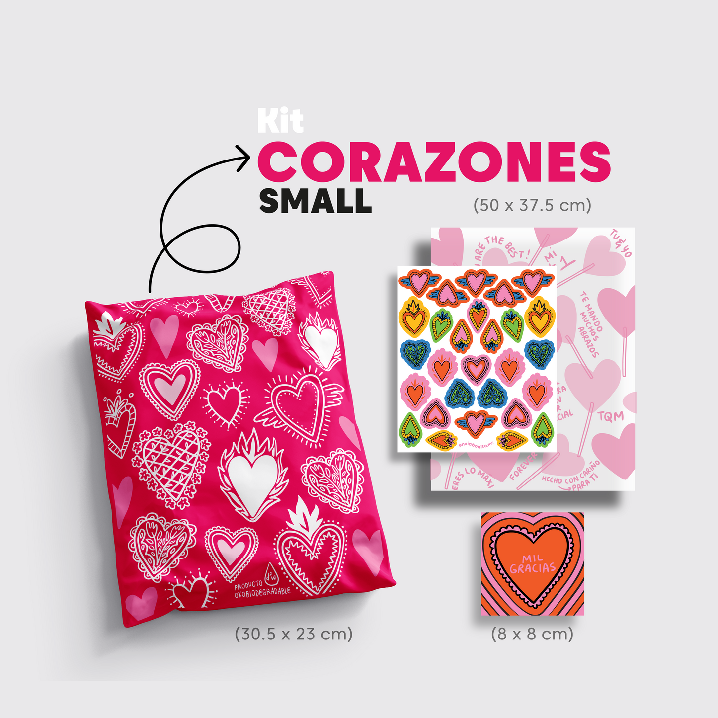 Kit Corazones Bolsa Pequeña