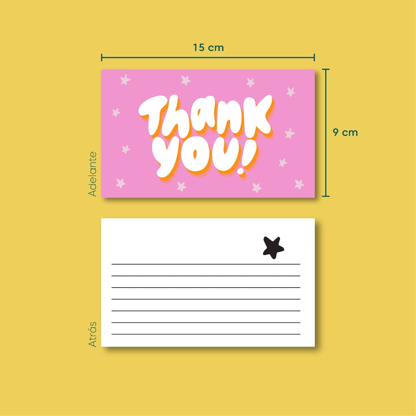 Tarjetas Pink 100 Pz 15x9cm