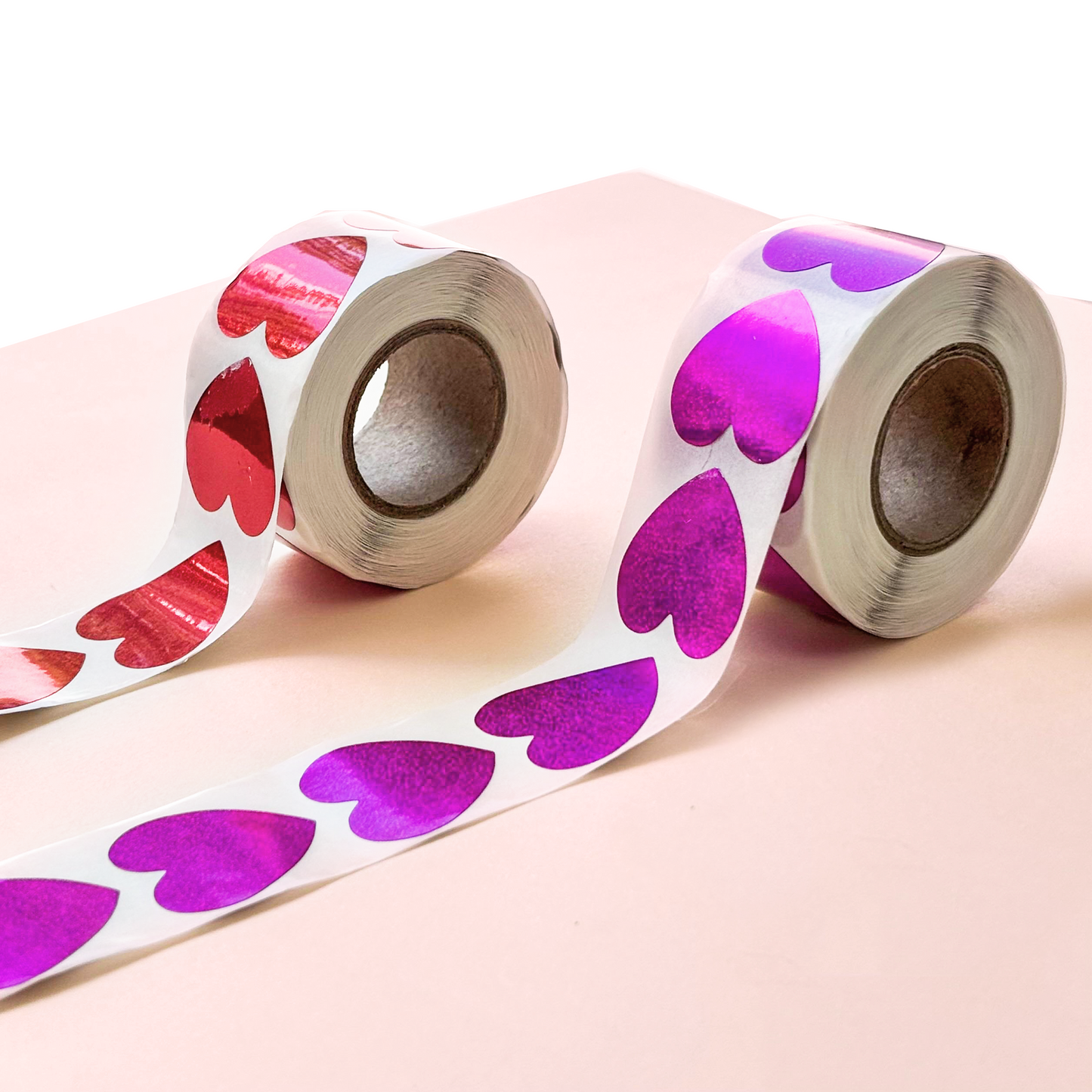 Rollo Stickers Corazón 2.5cm 500 pz