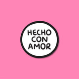 STICKERS 100pz  Hecho Con Amor Negro