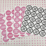 STICKERS 100pz  Hecho A Mano Rosa