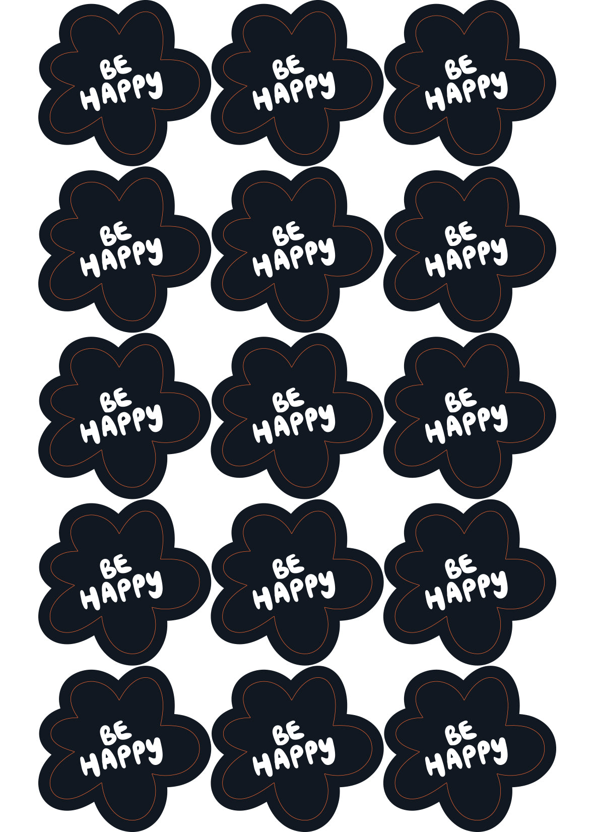 Stickers Black Vibes 100 Pz