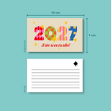 Tarjetas 2027 100 Pz 15x9cm