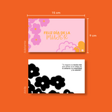 Tarjetas Mujer 100 Pz 15x9cm
