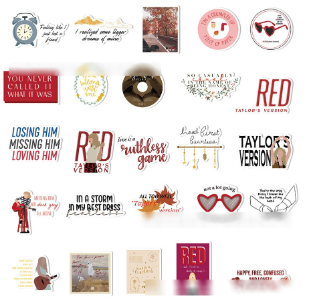 STICKERS 50pz Taylor Swift Waterproof  1