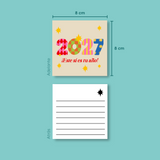 Tarjetas 2027 100 Pz 8x8cm