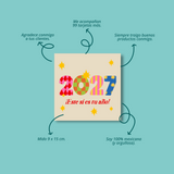Tarjetas 2027 100 Pz 8x8cm