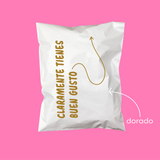 25pz Bolsas de Envío en Dorado CLARAMENTE TIENES BUEN GUSTO