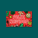 Tarjetas Feliz Navidad 100 Pz 15x9cm