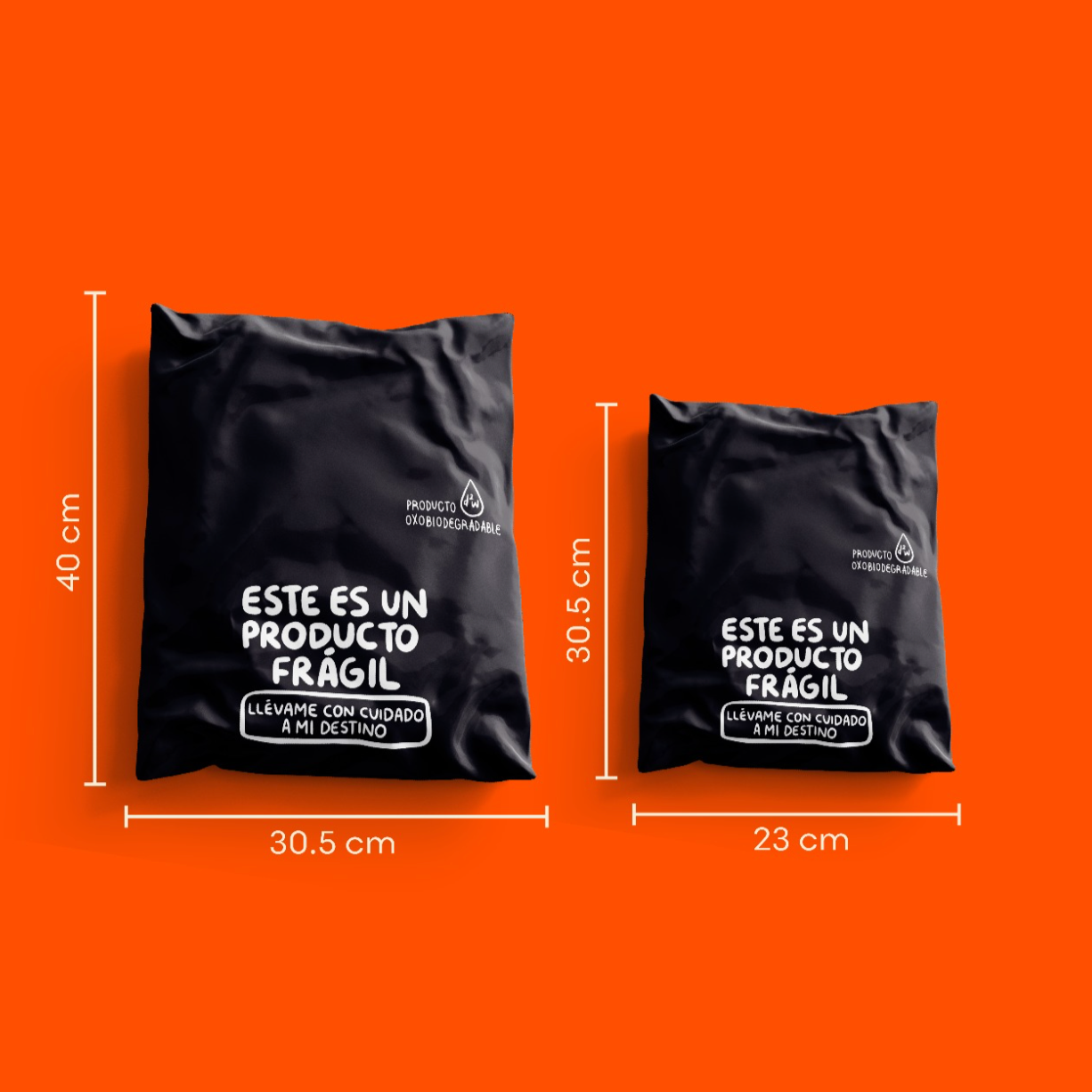 Bolsas de Envío Negro Querido Repartidor 100 Pz