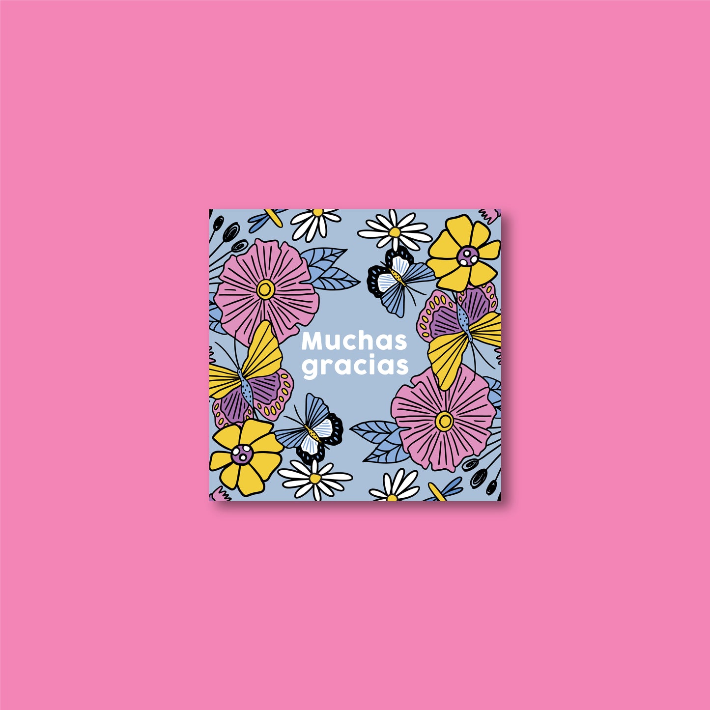Tarjetas Muchas Gracias 100 Pz 8x8cm