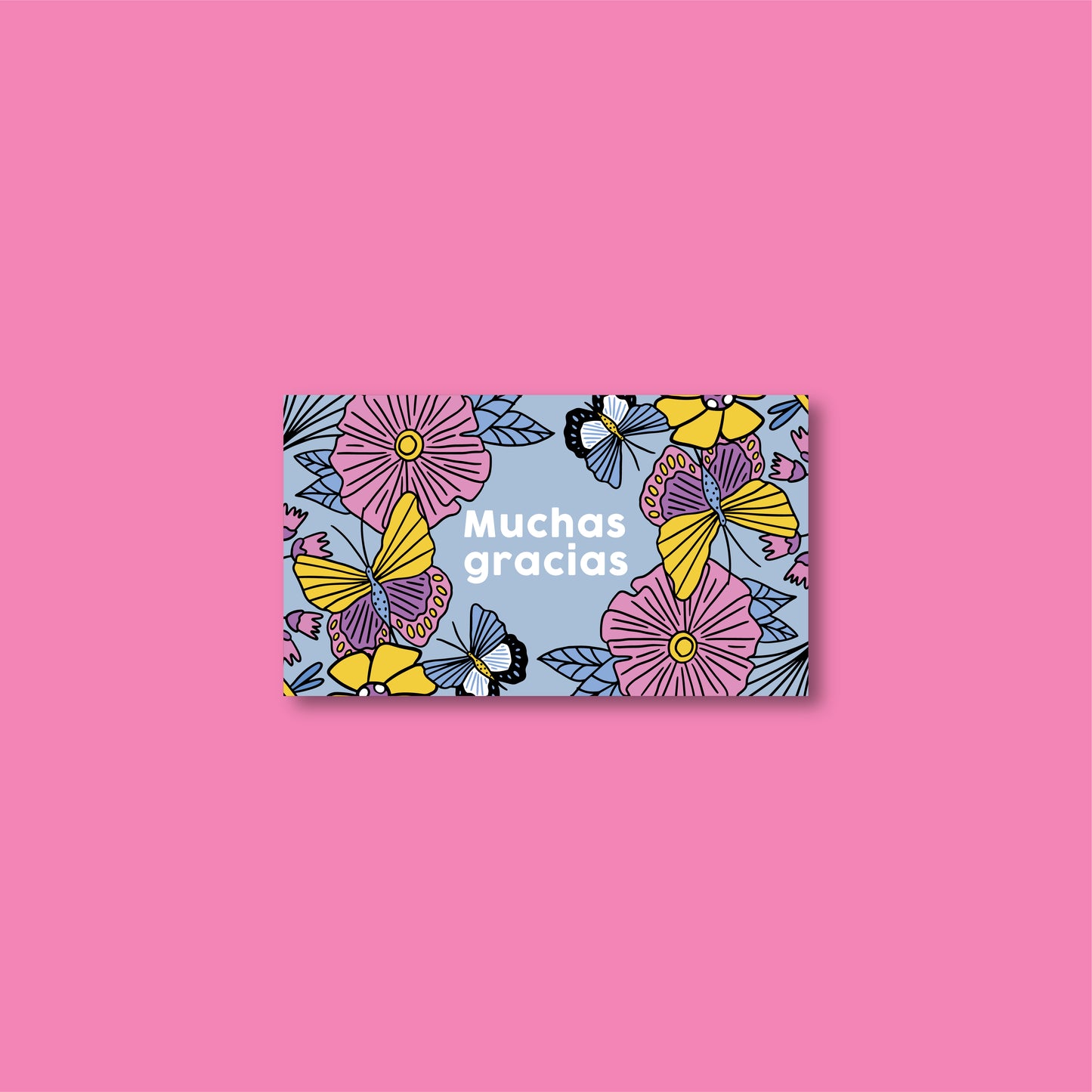 Tarjetas Muchas Gracias 100 Pz  7.5x4.3cm