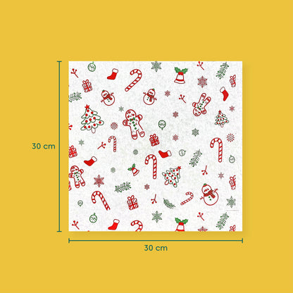 Papel Grado Alimenticio Navidad 50 Pz 30x30cm