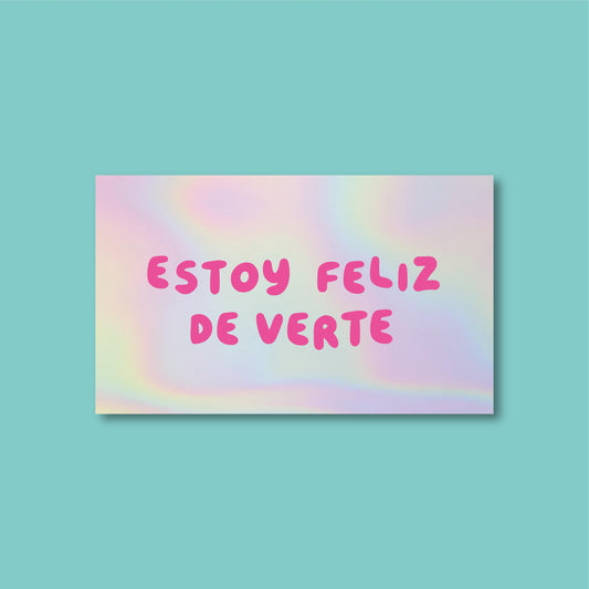 Tarjetas Estoy Feliz De Verte 100 Pz 15x9cm