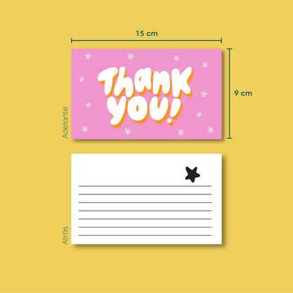 Tarjetas Pink 100 Pz 15x9cm