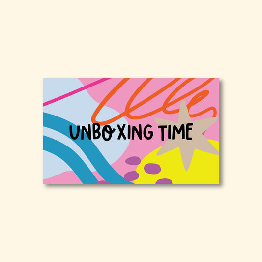 Tarjetas Unboxing 100 Pz 15x9cm