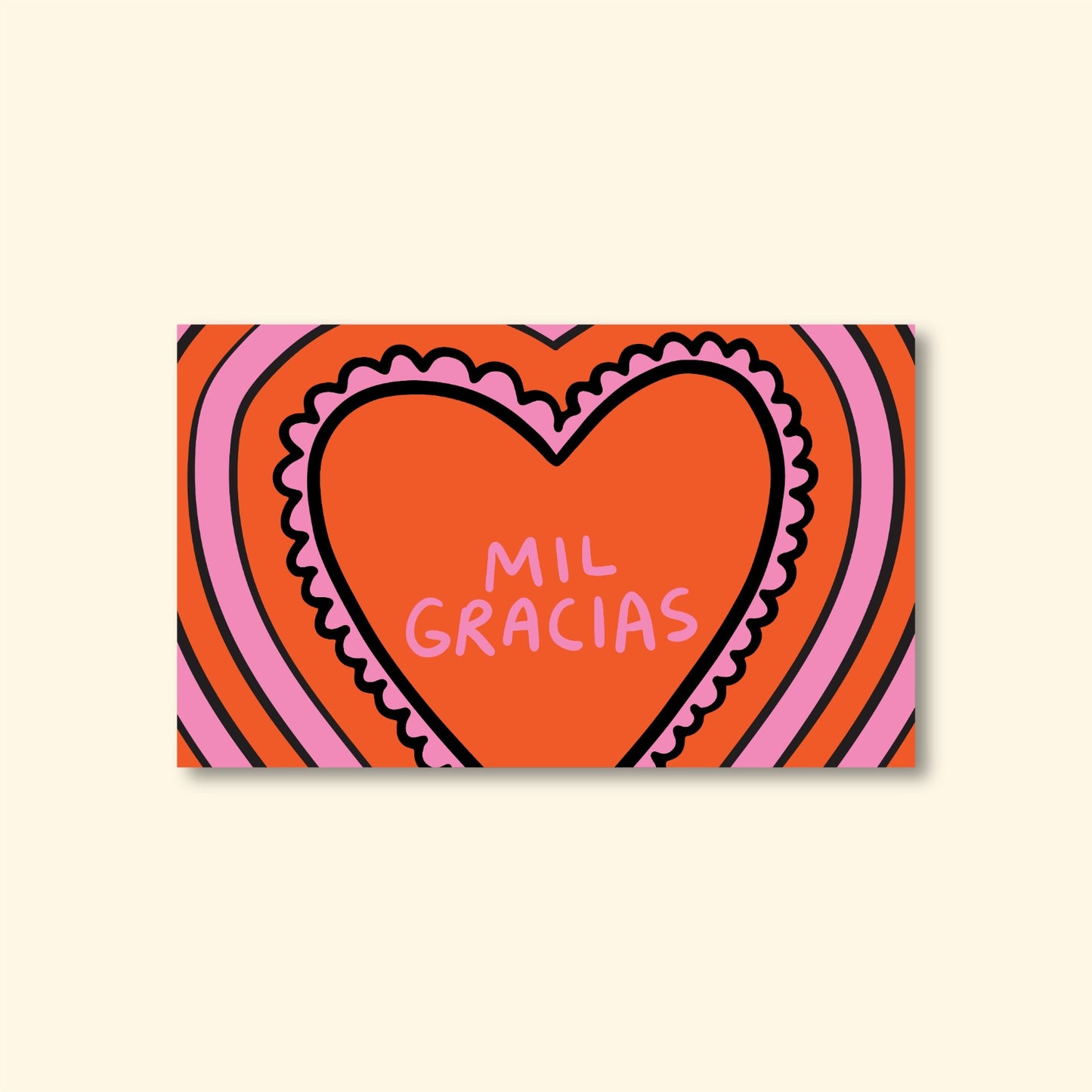 Tarjetas Mil Gracias 100 Pz 15x9cm
