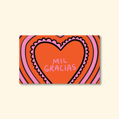 Tarjetas Mil Gracias 100 Pz 15x9cm