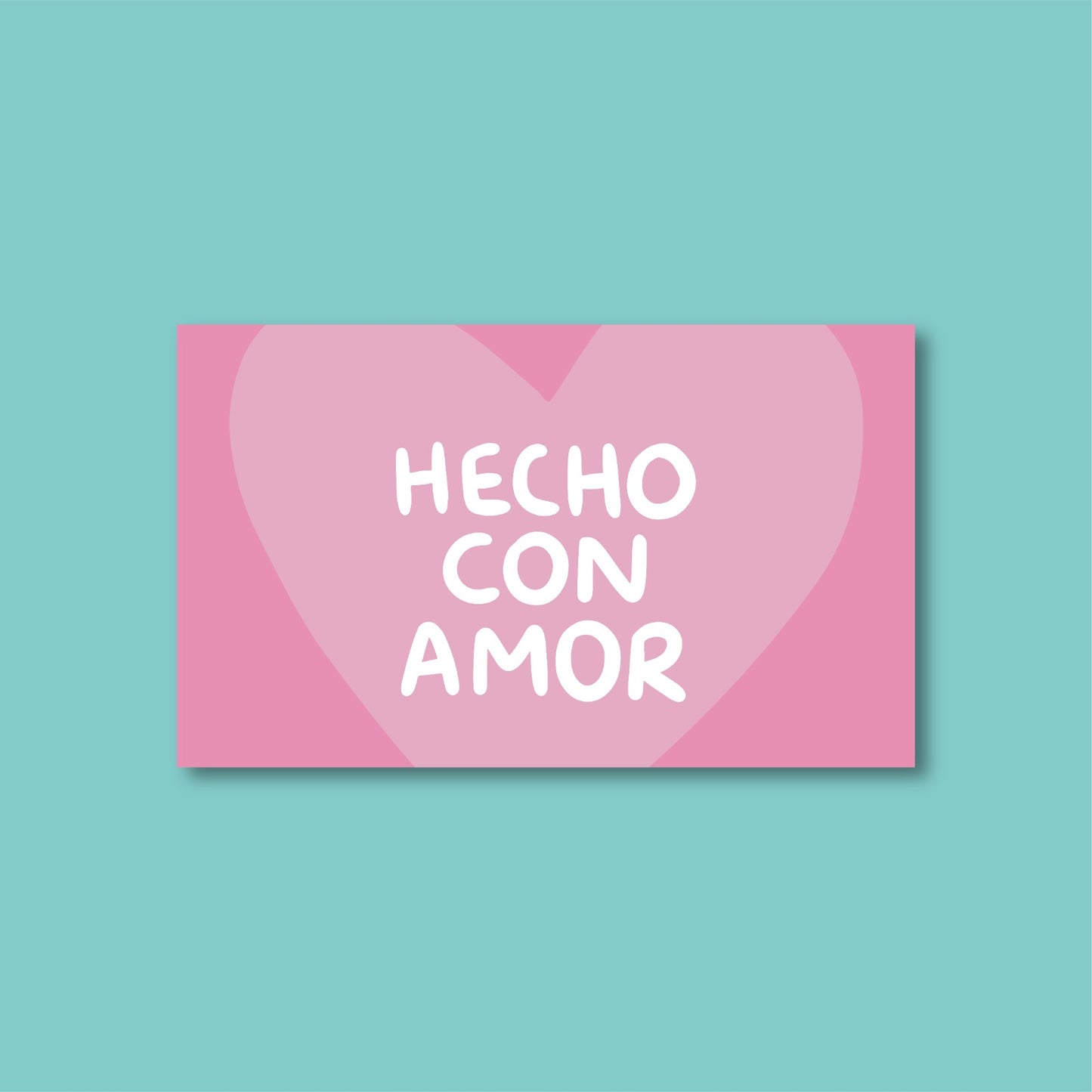 Tarjetas Hecho Con Amor 100 Pz 15x9cm