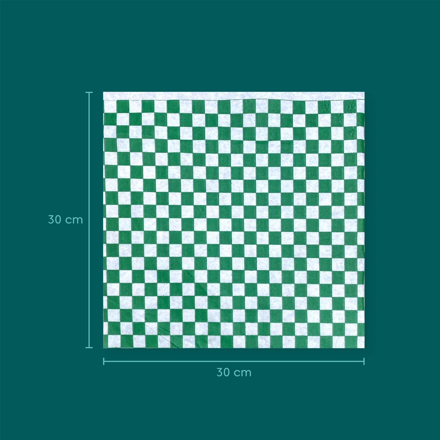 Papel Grado Alimenticio Verde 50 Pz 30x30cm