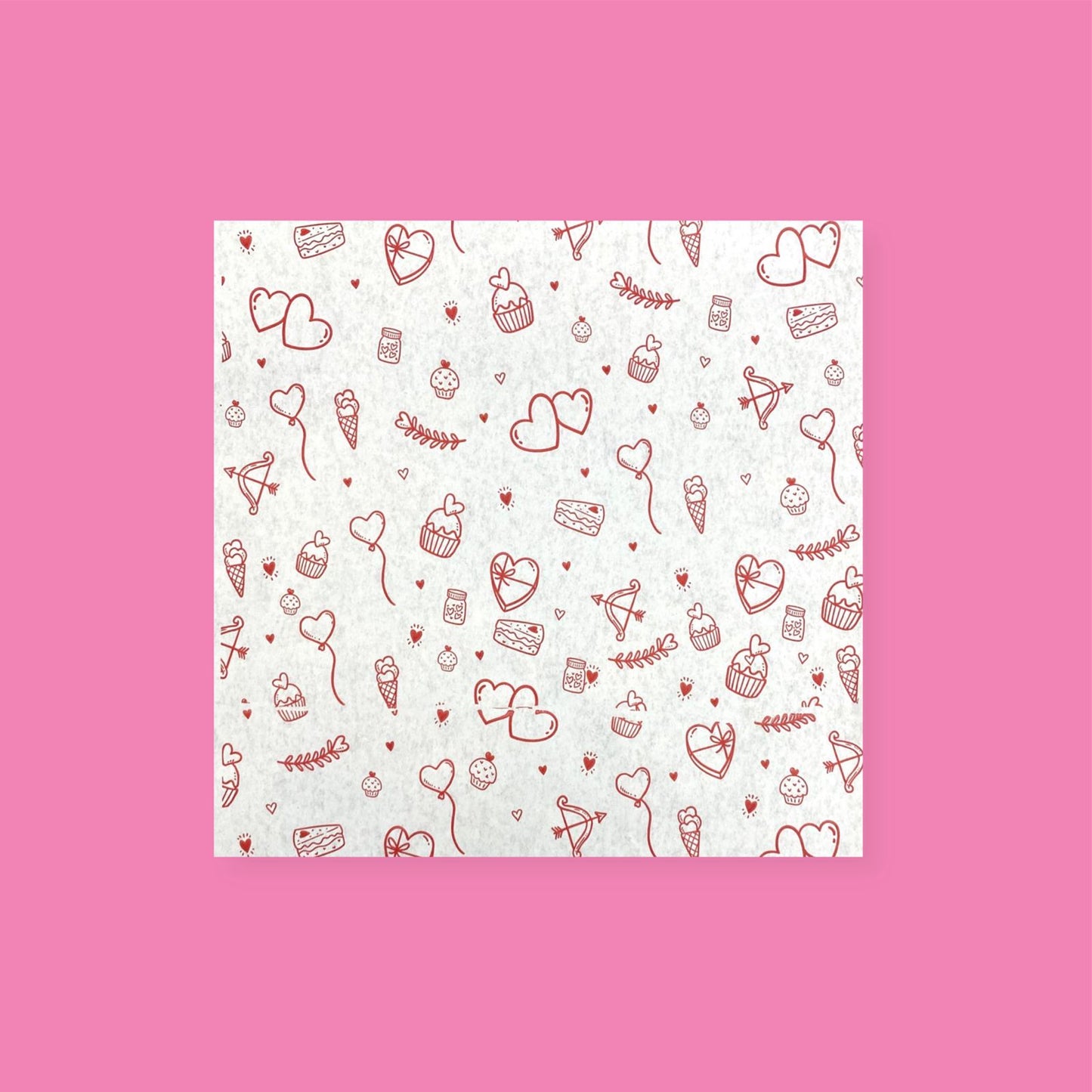 Papel Grado Alimenticio Rojo 50 Pz 30x30cm