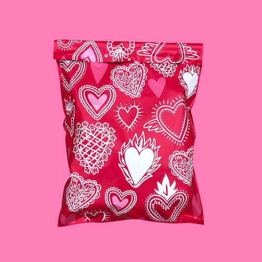 Bolsas de Envío Corazones 100 Pz