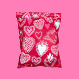 BOLSAS DE ENVIO CORAZONES 100pz 30.5x40cm Grande