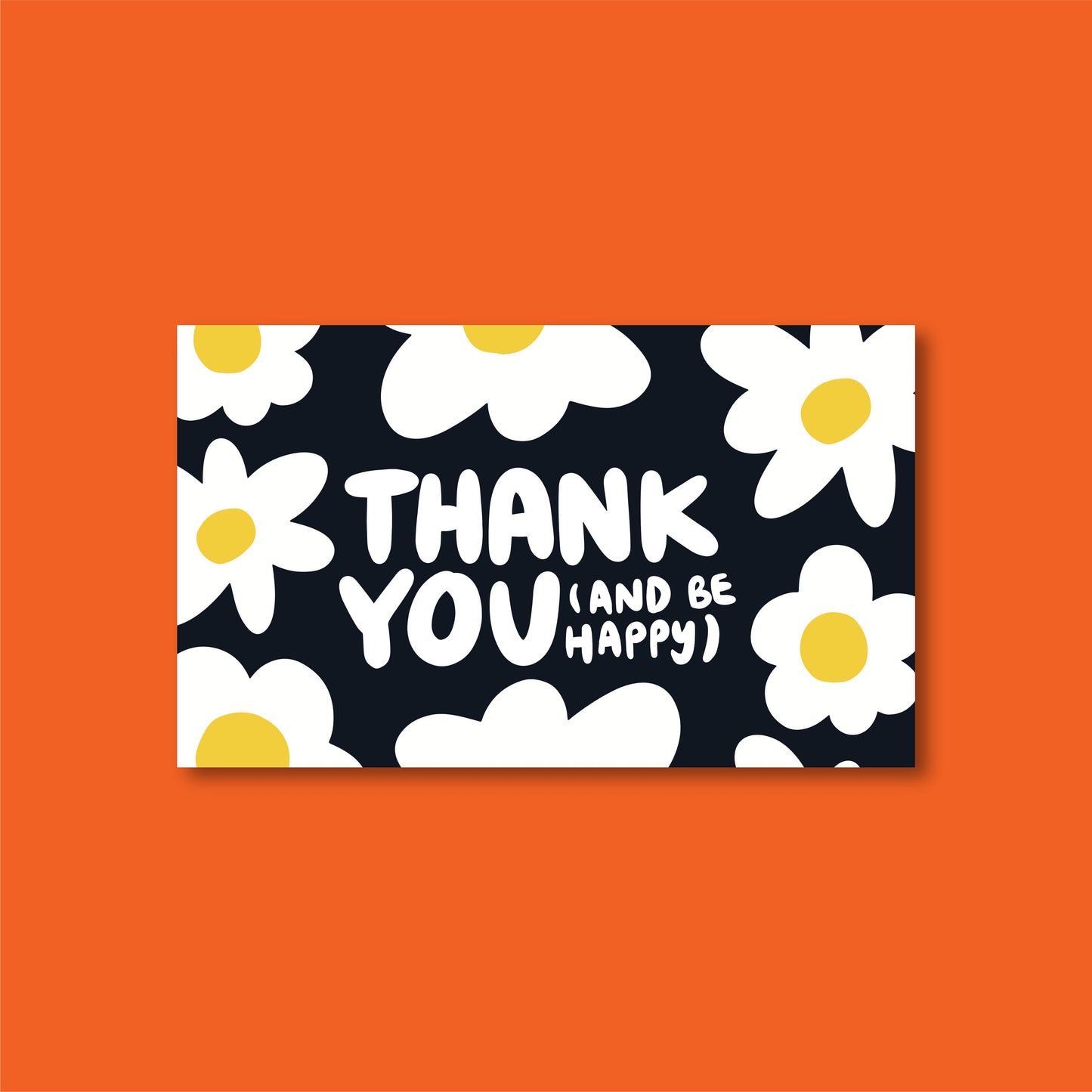 Tarjetas Thank You and Be Happy 100 Pz 15x9cm