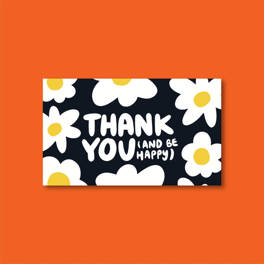 Tarjetas Thank You and Be Happy 100 Pz 15x9cm