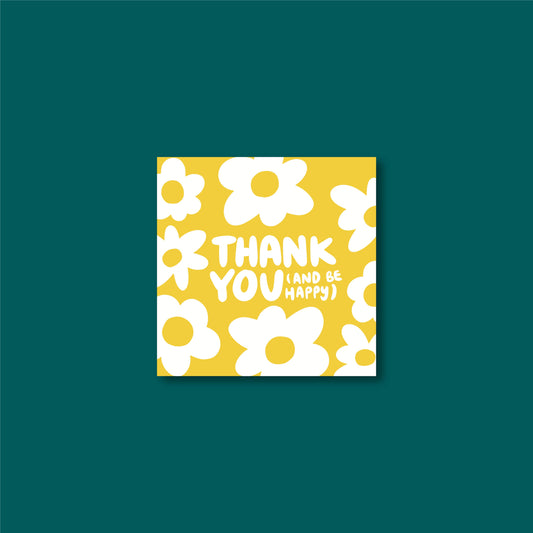 Tarjetas Thank You and Be Happy 100 Pz 8x8cm
