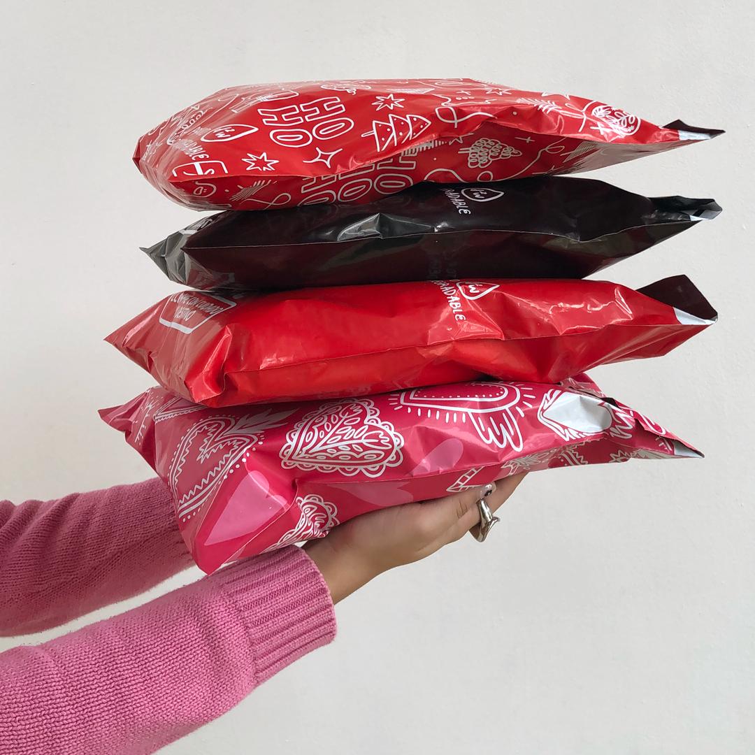 Bolsas de Envío Corazones 100 Pz