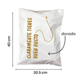 25pz Bolsas de Envío en Dorado CLARAMENTE TIENES BUEN GUSTO