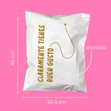 25pz Bolsas de Envío en Dorado CLARAMENTE TIENES BUEN GUSTO