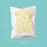 25pz Bolsas de Envío FLOR AMARILLA  25pz