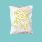 25pz Bolsas de Envío FLOR AMARILLA  25pz