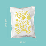 25pz Bolsas de Envío FLOR AMARILLA