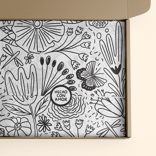Papel China Mariposa Negra 100 Pz 50x37.5cm