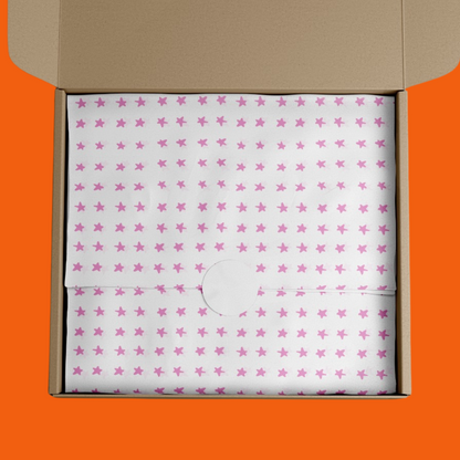 Papel China Estrellas Rosas 100 Pz 50x37.5cm