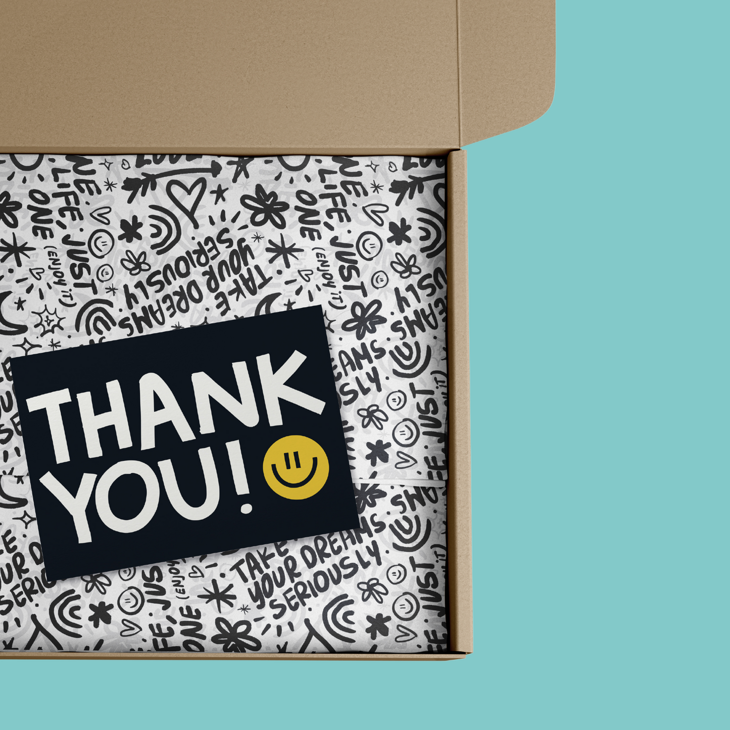 Tarjetas Thank You 100 Pz 15x9cm