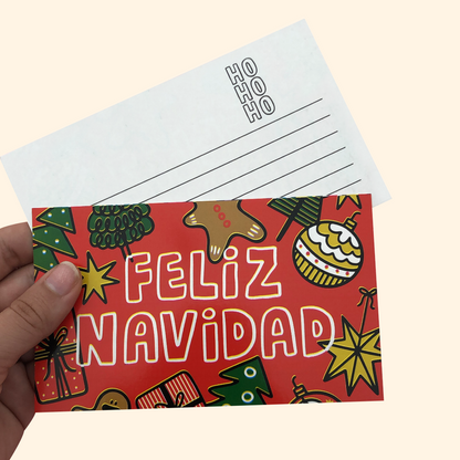 Tarjetas Feliz Navidad 100 Pz 15x9cm