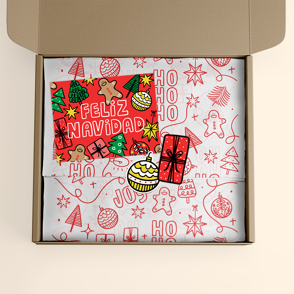 Tarjetas Feliz Navidad 100 Pz 15x9cm