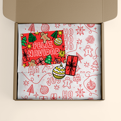 Tarjetas Feliz Navidad 100 Pz 15x9cm