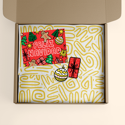 Tarjetas Feliz Navidad 100 Pz 15x9cm