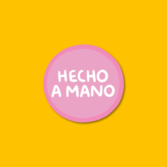 Stickers Hecho A Mano Rosa 100 Pz