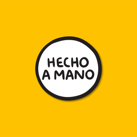 Stickers Hecho A Mano Negro 100Pz