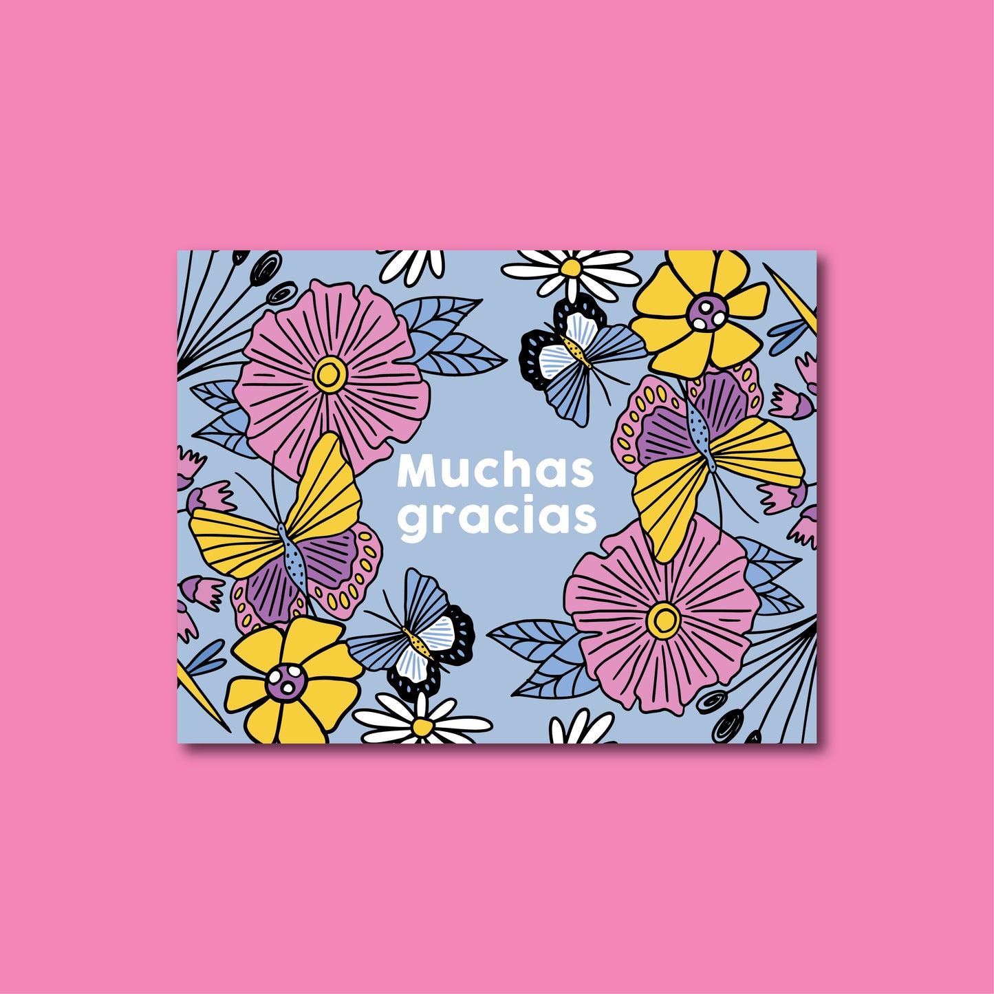 Tarjetas Muchas Gracias 100 Pz 15x9cm