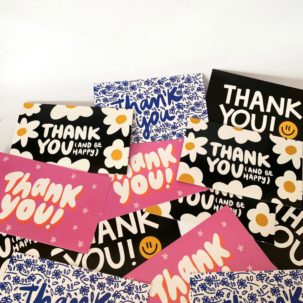 Tarjetas Thank You and Be Happy 100 Pz 15x9cm – Envía Bonito Mx