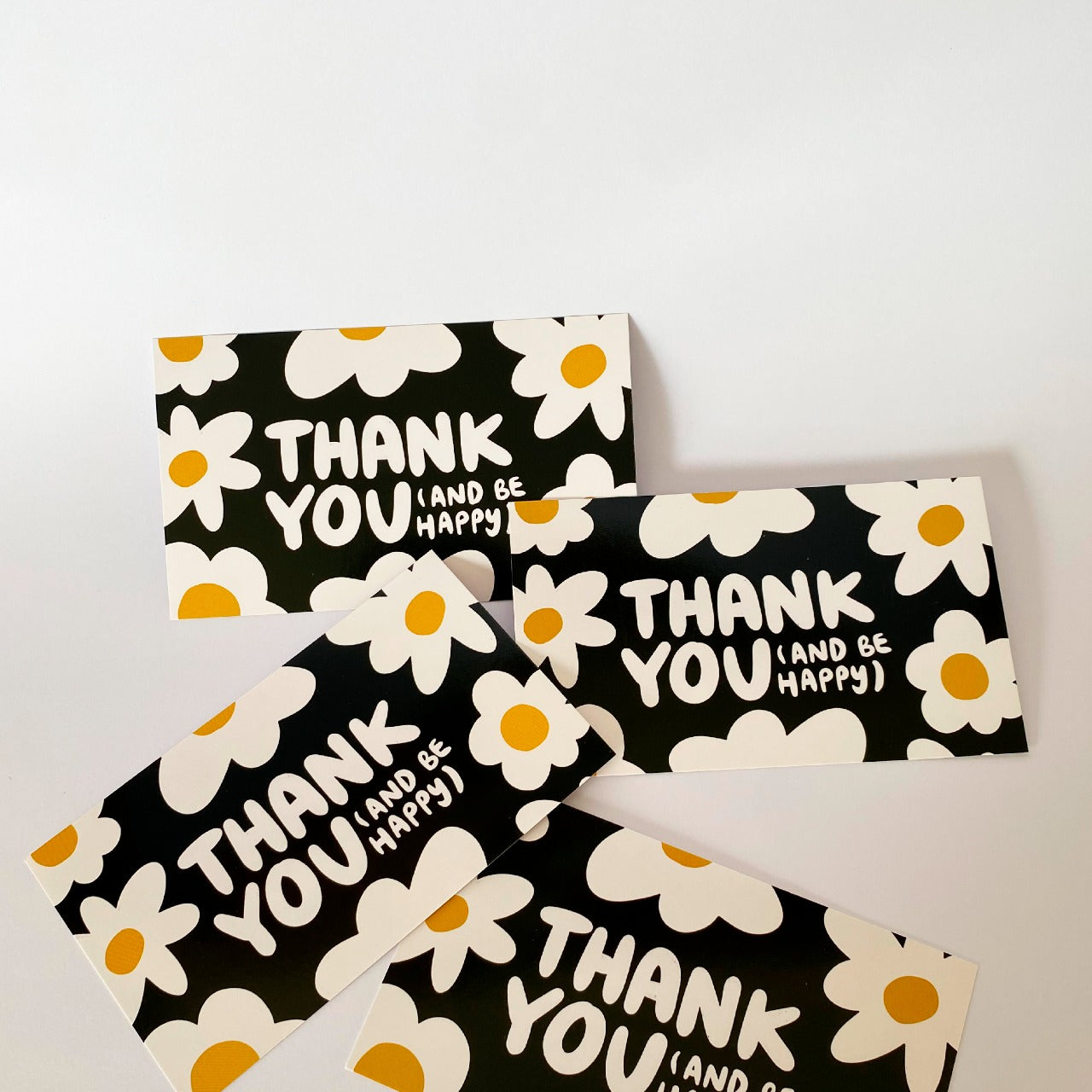 Tarjetas Thank You and Be Happy 100 Pz 15x9cm