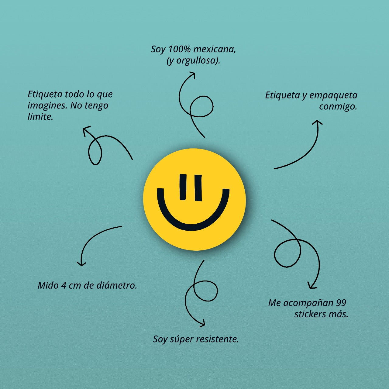Stickers Carita Feliz 100 Pz