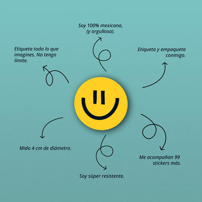 Stickers Carita Feliz 100 Pz